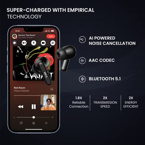 truke Air Buds Lite True Wireless in Ear Earbuds with 10H Single Charge Playtime, Gaming Mode, ENC, AAC Codec, Bluetooth 5.1, IPX4 (Black) truke Air Buds Lite True Wireless in Ear Earbuds with 10H Single Charge Playtime, Gaming Mode, ENC, AAC Codec, Bluetooth 5.1, IPX4 (Black)