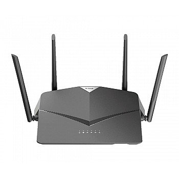 D-Link DIR-2640, AC 2600 Mbps MU-MIMO Dual Band High Power WiFi Router, 5 Gigabit Port, 4 External Antenna Black