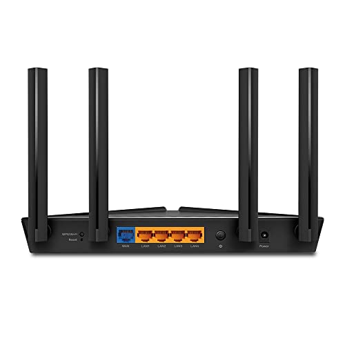 TP-Link Next-Gen Wi-Fi 6 AX3000 Mbps Gigabit Dual Band Smart Wireless Router, OneMesh Supported (Archer AX53), Black TP-Link Next-Gen Wi-Fi 6 AX3000 Mbps Gigabit Dual Band Smart Wireless Router, OneMesh Supported (Archer AX53), Black