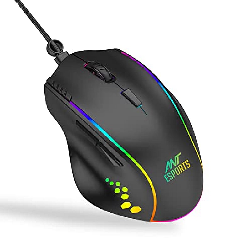 Ant Esports GM600 RGB Wired Programable Gaming Mouse Black