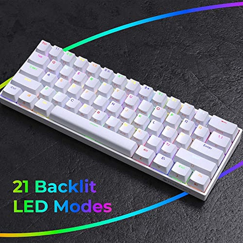 ZEBRONICS Zeb-Max Ninja 61 Keys Wireless Mechanical Keyboard With 3 Bluetooth Connections, 2.4Ghz Nano Receiver, Type C Wired 