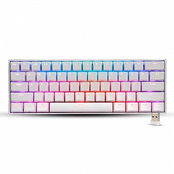 ZEBRONICS Zeb-Max Ninja 61 Keys Wireless Mechanical Keyboard With 3 Bluetooth Connections, 2.4Ghz Nano Receiver, Type C Wired 