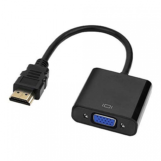 Tizum HDMI to VGA Adapter/Connector/Converter Cable 1080P (Male to Female) Compact Design Black