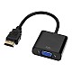 Tizum HDMI to VGA Adapter/Connector/Converter Cable 1080P (Male to Female) Compact Design Black