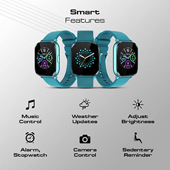 Fire-Boltt Ninja 2 SpO2 Full Touch Smartwatch with 30 Workout Modes, Heart Rate Tracking (Dark Green)