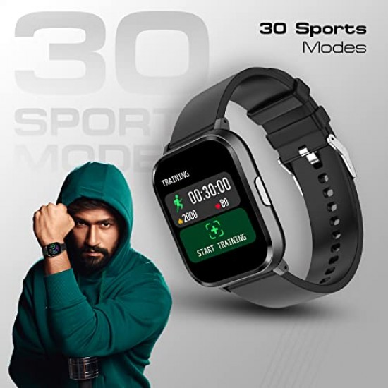 Fire-Boltt Ninja 2 SpO2 Full Touch Smartwatch with 30 Workout Modes, Heart Rate Tracking (Black)