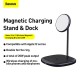 AIRTREE Wireless Fast Charger Swan 2 in1 Magnetic Bracket 20w + Charger 1 USB 12v 2a (US) + Cable Type-C 3A (1m,Black)