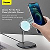 AIRTREE Wireless Fast Charger Swan 2 in1 Magnetic Bracket 20w + Charger 1 USB 12v 2a (US) + Cable Type-C 3A (1m,Black)