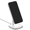 AIRTREE Wireless Fast Charger Swan 2 in1 Magnetic Bracket 20w + Charger 1 USB 12v 2a (US) + Cable Type-C 3A (1m,Black)