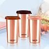 Milton Copper Drinking Water Tumbler with Lid, 1 Piece, 480 ml, Copper