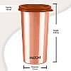 Milton Copper Drinking Water Tumbler with Lid, 1 Piece, 480 ml, Copper