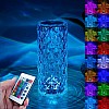 AIRTREE Lamp, Rose Diamond Table Lamp, 16 Colors RGB With Touch And Remote Control, USB Rechargeable Decorative Acrylic Rays lamp