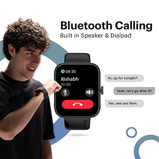 Noise Pulse Buzz 1.69" Bluetooth Calling 60 Sports Modes Spo2 Heart Rate Monitoring - Jet Black