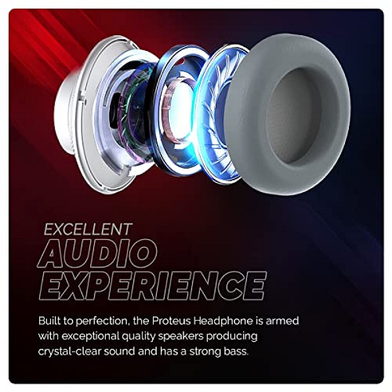 Cosmic Byte Proteus Headset Dual Input USB and 3.5mm, 7.1 Surround Sound, RGB LED, ENC Microphone White