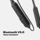 GOVO GOKIXX 410 Bluetooth Wireless Neckband in Ear Earphone - 8H Battery (Platinum Black)