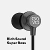 GOVO GOKIXX 900 Bluetooth Wireless Neckband in Ear Earphones with Mic, 12H Playtime Platinum Black