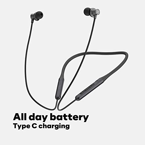 GOVO GOKIXX 900 Bluetooth Wireless Neckband in Ear Earphones with Mic, 12H Playtime Platinum Black GOVO GOKIXX 900 Bluetooth Wireless Neckband in Ear Earphones with Mic, 12H Playtime Platinum Black