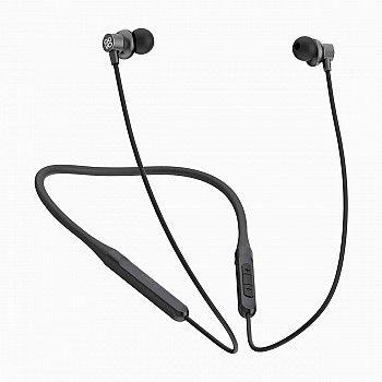 GOVO GOKIXX 900 Bluetooth Wireless Neckband in Ear Earphones with Mic, 12H Playtime Platinum Black