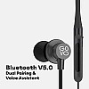 GOVO GOKIXX 900 Bluetooth Wireless Neckband in Ear Earphones with Mic, 12H Playtime Platinum Black