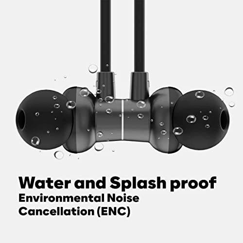 GOVO GOKIXX 900 Bluetooth Wireless Neckband in Ear Earphones with Mic, 12H Playtime Platinum Black GOVO GOKIXX 900 Bluetooth Wireless Neckband in Ear Earphones with Mic, 12H Playtime Platinum Black