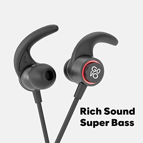 GOVO GOKIXX 400 Bluetooth in Ear Earphones with HD Mic Wireless Neckband, 9H Playtime (Platinum Black) GOVO GOKIXX 400 Bluetooth in Ear Earphones with HD Mic Wireless Neckband, 9H Playtime (Platinum Black)