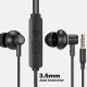 GOVO GOBASS 610 in Ear Wired Earphones with Mic for Calls, 12mm Dynamic Driver, Noise Cancellation, 3.5mm Jack (Platinum Black)