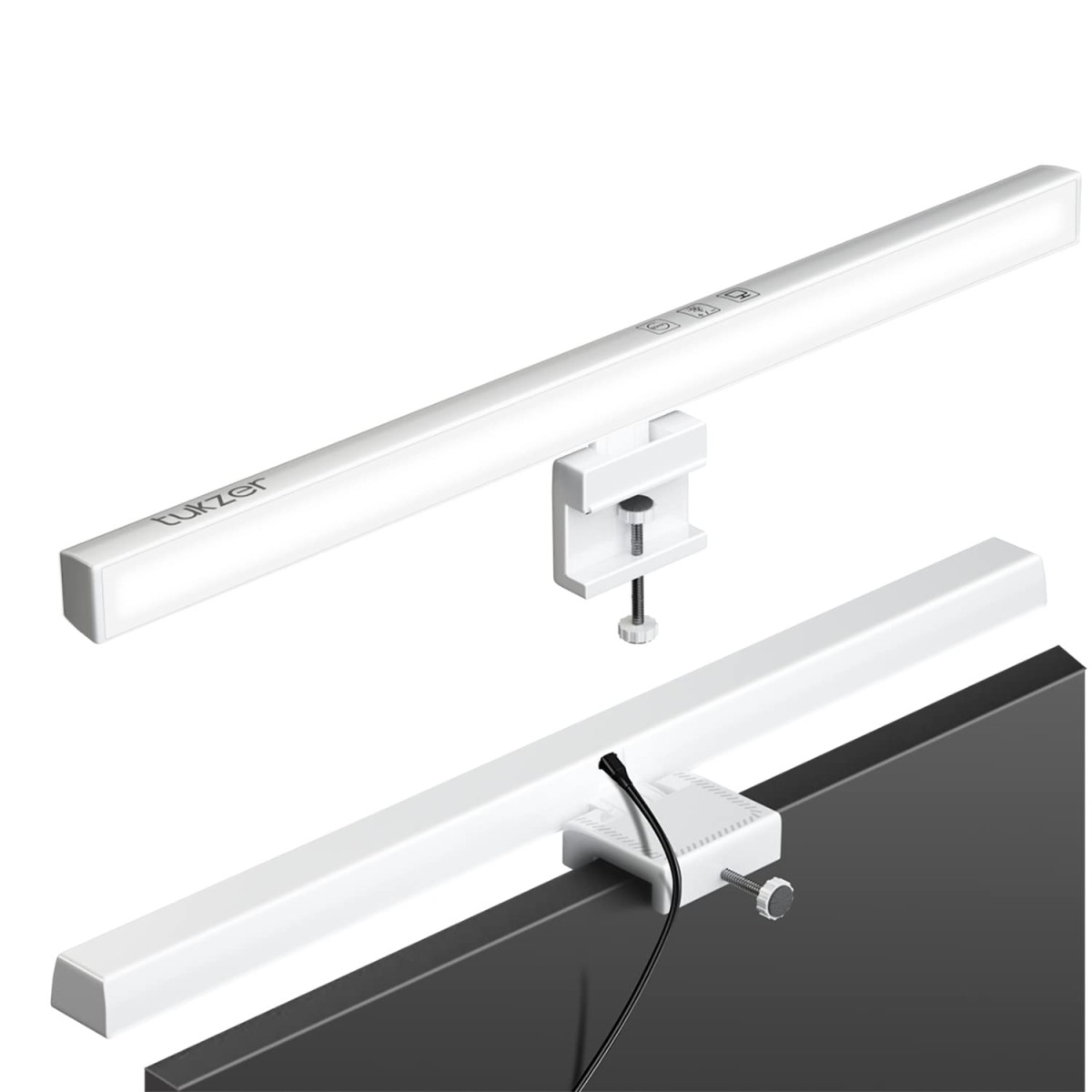 Tukzer 13-Inch Laptop Screen Light Bar with Smart Touch Sensor USB Powered 5W LED E-Reading Lamp 3 Color Temperature Black