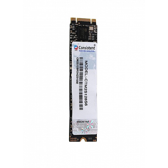 Consistent 128GB M.2 SATA 2280, with 520MB/s Read Speed, PCIe Gen 3.0, 5 Years Warranty (CTM2S128S6)