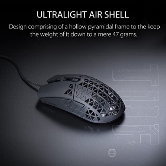 ASUS TUF USB Gaming M4 Air Lightweight Wired Gaming Mouse with 16, 000 DPI Sensor, six programmable Buttons