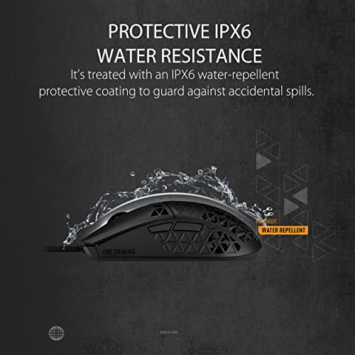 ASUS TUF USB Gaming M4 Air Lightweight Wired Gaming Mouse with 16, 000 DPI Sensor, six programmable Buttons ASUS TUF USB Gaming M4 Air Lightweight Wired Gaming Mouse with 16, 000 DPI Sensor, six programmable Buttons