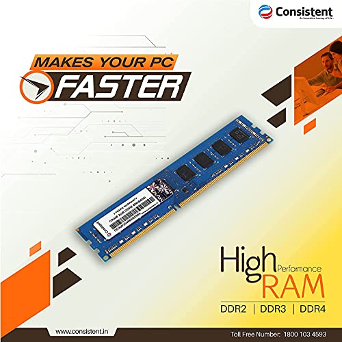 Consistent - 4GB DDR3 RAM 1600MHz Desktop Memory Consistent - 4GB DDR3 RAM 1600MHz Desktop Memory