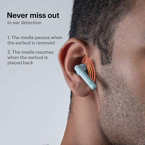 Noise Buds Play V2 Truly Wireless Earbuds with Tru Bass Technology, Environmental Noise Cancellation with 4 Mic System (Celeste Blue) Noise Buds Play V2 Truly Wireless Earbuds with Tru Bass Technology, Environmental Noise Cancellation with 4 Mic System (Celeste Blue)