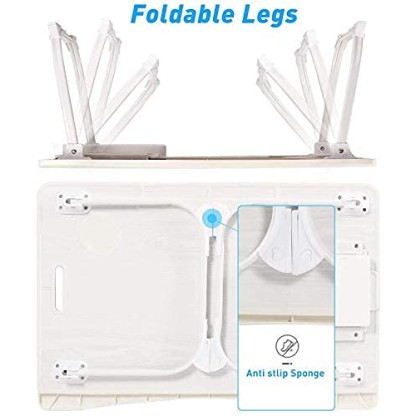 Tarkan Portable Folding Laptop Desk for Bed, Lapdesk with Handle, Drawer, Cup & Mobile/Tablet Holder for Study, Eating, Work (Green) Tarkan Portable Folding Laptop Desk for Bed, Lapdesk with Handle, Drawer, Cup & Mobile/Tablet Holder for Study, Eating, Work (Green)