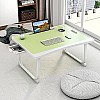 Tarkan Portable Folding Laptop Desk for Bed, Lapdesk with Handle, Drawer, Cup & Mobile/Tablet Holder for Study, Eating, Work (Green)