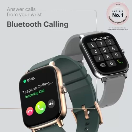 Noise ColorFit Icon Buzz Bluetooth Calling Smart Watch Olive Gold)