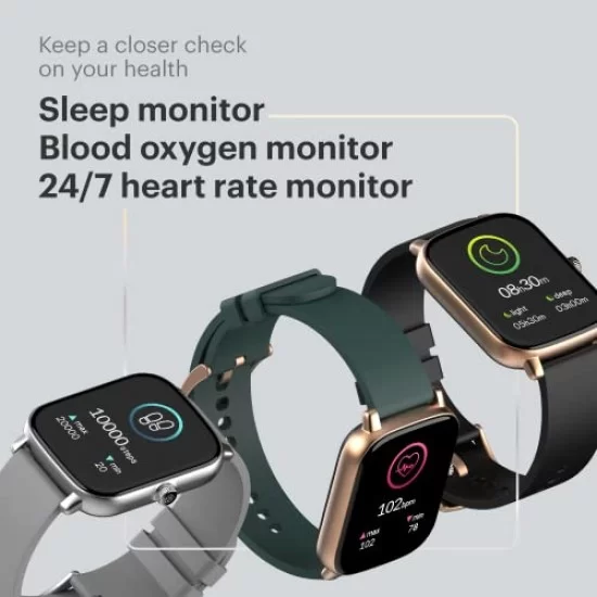 Noise ColorFit Icon Buzz Bluetooth Calling Smart Watch Olive Gold)