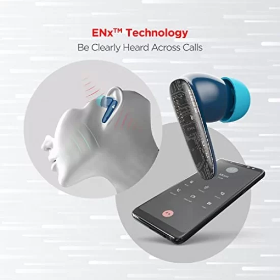 boAt Airdopes 181 in-Ear True Wireless Earbuds with ENx Tech, Beast Mode (Bold Blue)