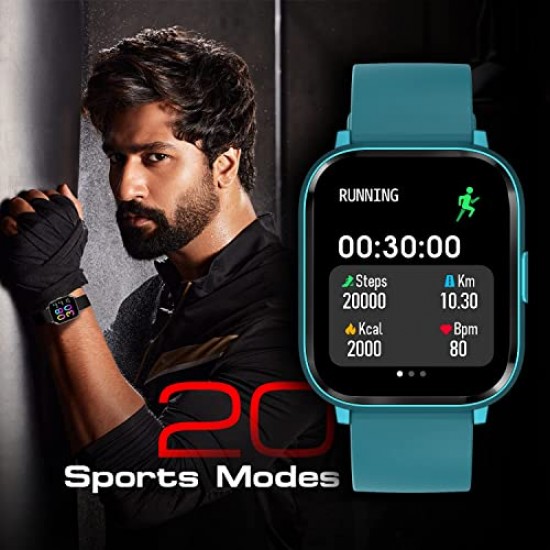Fire-Boltt Ninja 2 Max 1.5 inches(3.9cm) Full Touch Display Smartwatch (Dark Green,L)