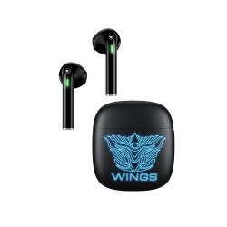 Wings Newly Launched Phantom 100 Gaming TWS Earbuds with 13 mm HD BASS Drivers, ENC Clarity, 40 Hours Playtime black