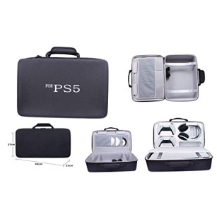 New World Storage Bag for PS5 Waterproof Shoulder Bag Black New World Storage Bag for PS5 Waterproof Shoulder Bag Black