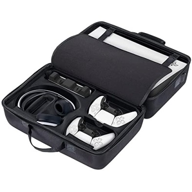 New World Storage Bag for PS5 Waterproof Shoulder Bag Black New World Storage Bag for PS5 Waterproof Shoulder Bag Black