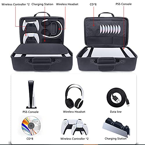 New World Storage Bag for PS5 Waterproof Shoulder Bag Black New World Storage Bag for PS5 Waterproof Shoulder Bag Black