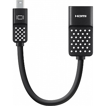 Belkin Mini Display Port to HDMI Adapter 4K Compatible with Laptop - Black