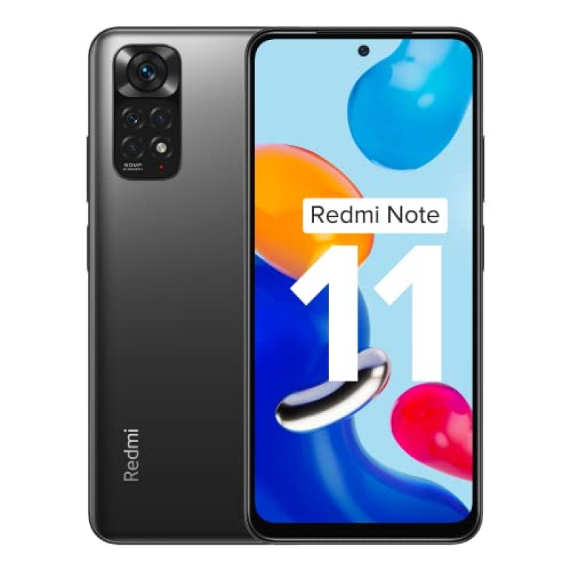 Redmi Note 11 Space Black 4GB RAM 64GB Storage 90Hz FHD AMOLED Display Qualcomm Snapdragon 680-6nm