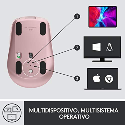 Logitech MX Anywhere 3 Compact Performance Mouse Wireless, 4000DPI Sensor, USB-C, Bluetooth,- Graphite Logitech MX Anywhere 3 Compact Performance Mouse Wireless, 4000DPI Sensor, USB-C, Bluetooth,- Graphite