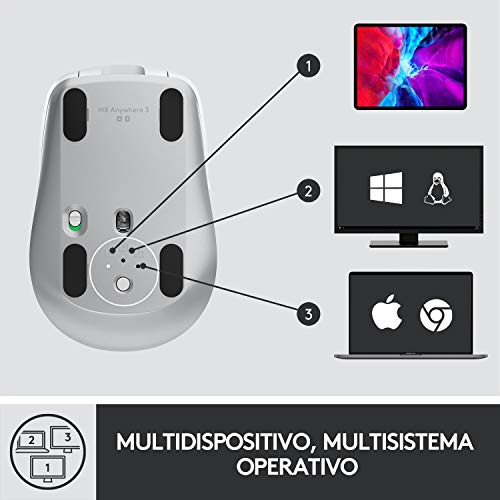 Logitech MX Anywhere 3 Compact Performance Mouse Wireless, 4000DPI Sensor, USB-C, Bluetooth,- Graphite Logitech MX Anywhere 3 Compact Performance Mouse Wireless, 4000DPI Sensor, USB-C, Bluetooth,- Graphite