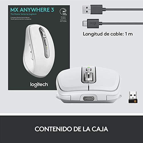 Logitech MX Anywhere 3 Compact Performance Mouse Wireless, 4000DPI Sensor, USB-C, Bluetooth,- Graphite Logitech MX Anywhere 3 Compact Performance Mouse Wireless, 4000DPI Sensor, USB-C, Bluetooth,- Graphite
