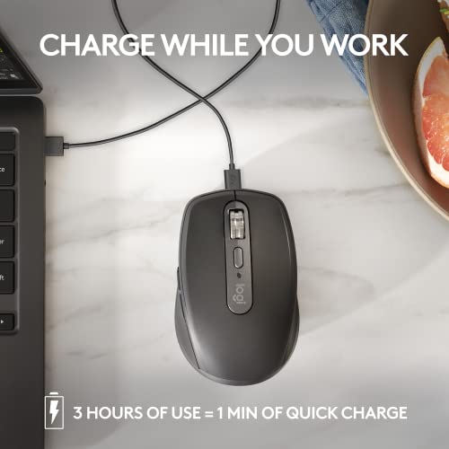Logitech MX Anywhere 3 Compact Performance Mouse Wireless, 4000DPI Sensor, USB-C, Bluetooth,- Graphite Logitech MX Anywhere 3 Compact Performance Mouse Wireless, 4000DPI Sensor, USB-C, Bluetooth,- Graphite