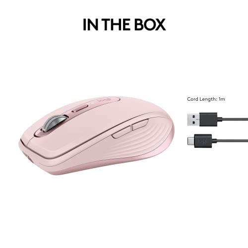 Logitech MX Anywhere 3 Compact Performance Mouse Wireless, 4000DPI Sensor, USB-C, Bluetooth,- Graphite Logitech MX Anywhere 3 Compact Performance Mouse Wireless, 4000DPI Sensor, USB-C, Bluetooth,- Graphite