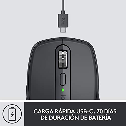 Logitech MX Anywhere 3 Compact Performance Mouse Wireless, 4000DPI Sensor, USB-C, Bluetooth,- Graphite Logitech MX Anywhere 3 Compact Performance Mouse Wireless, 4000DPI Sensor, USB-C, Bluetooth,- Graphite